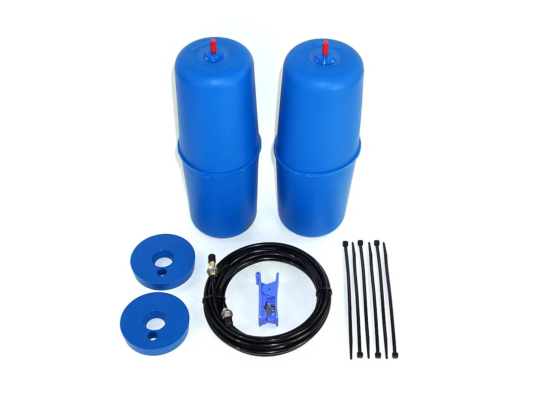 HP10567 – PACBRAKE Helper Spring Kit, In-Coil Air Spring Frame Mount Up To 2000 Pound Load Capacity Air Adjustable Fr...